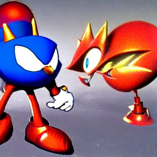 Prompt: Eggman Robotnik & Super Sonic the Hedgehog battle with Sonic what so about the character mushroom