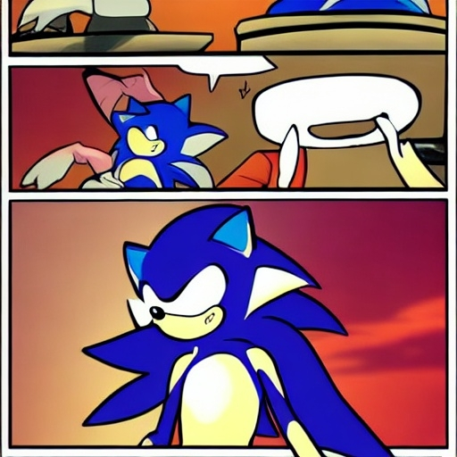 Prompt: Sonic gets trolled image panel