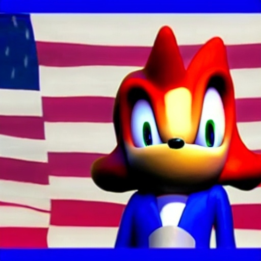 Prompt: Donald Trump is sonic the hedgehog