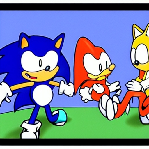 Prompt: Sonic Family guy from ( 2 5 7 8 )