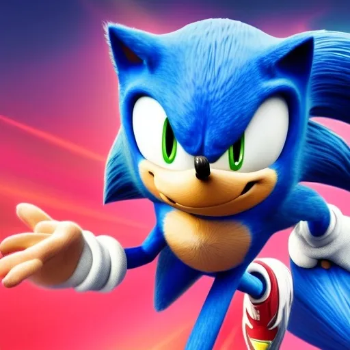 Prompt: A Photograph of Sonic the hedgehog what’s running faster speed Wayne fast Go go Run hoisted helping business in the green hill zone 4 from Dreamworks Animatio 4’ k 3D enemy  blast Win movie Theater pixel Disney OC klutz detail Photo anime character