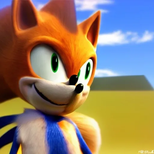 Prompt: a tails and series sonic Photorealistic 