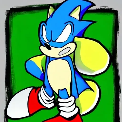 Prompt: sonic.exe digital art "weird sonic egg deviantart" terrible dr eggman  mma illustration,3 ,D 4 , K  painting, drawing, art, green door Robotnik creepy found  sketch art detail 6 , 4 4 , K photograph total