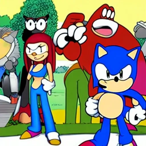 Prompt: Sonic Family guy from ( 2 5 7 8 )