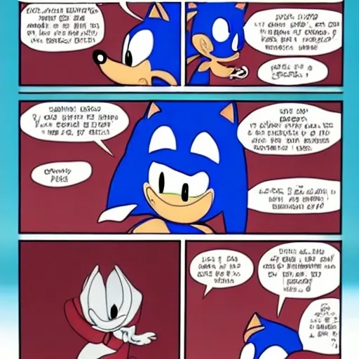 Prompt: Sonic gets fired And the panel