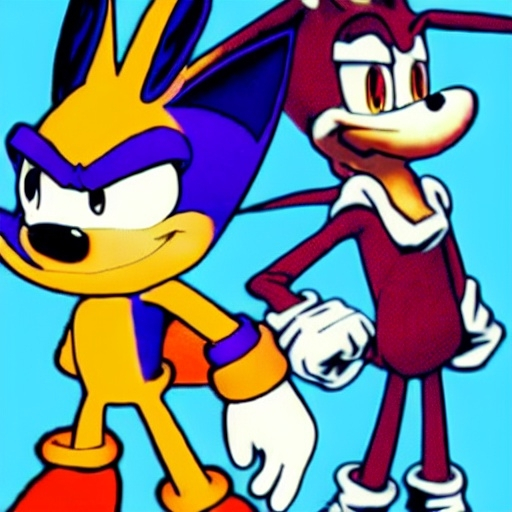 Prompt: Are crossovers overrated? News article. Videogames. Movies. Stock image. Bugs Bunny. Velma. Shaggy. Batman. Garnet from Steven Universe. Steven Universe. Sonic, Tails, Michael Jordon.