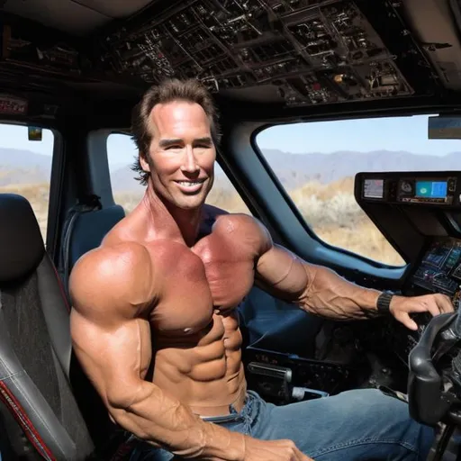 Prompt: mike ohearn showing his cockpit
