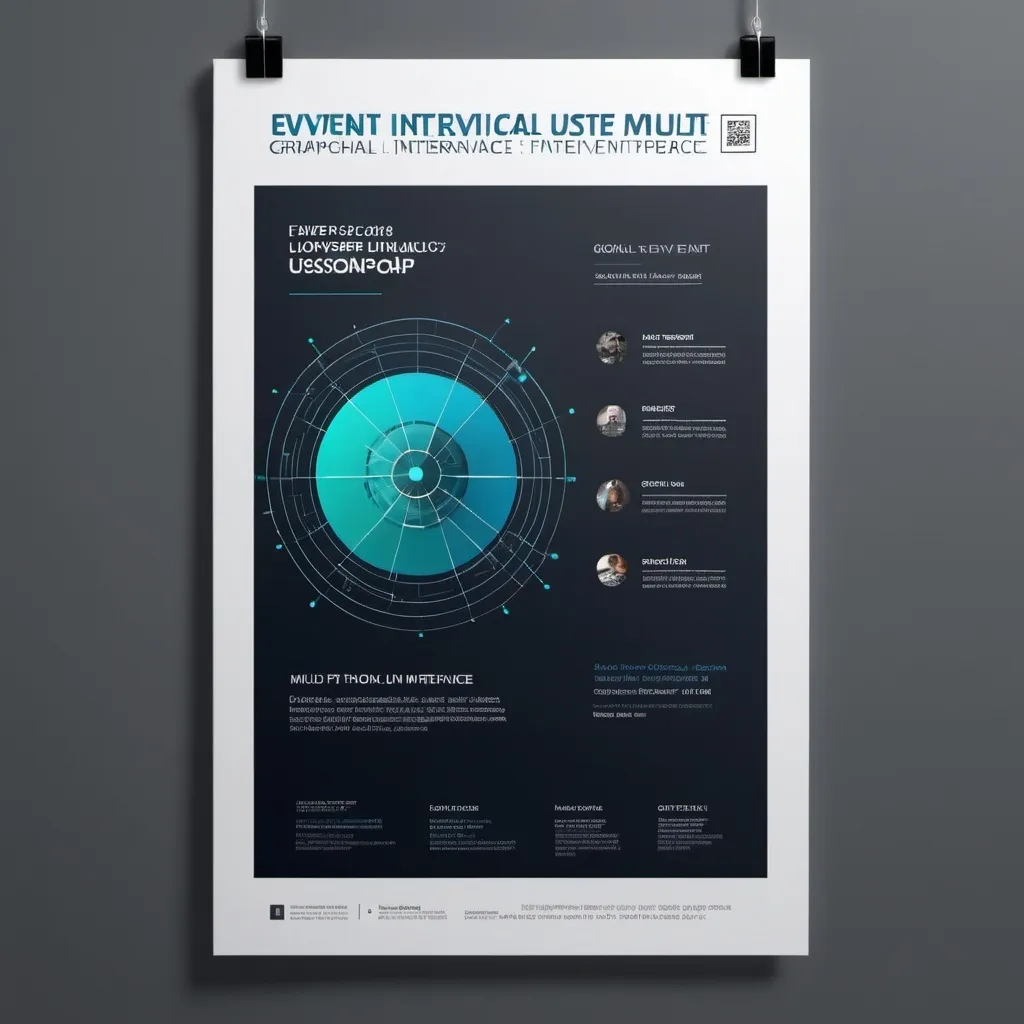 Prompt: "Multi-layered interactive Graphical User Interface" event poster