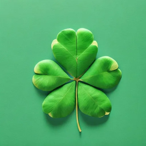 Prompt: 4 leaf clover with white background

