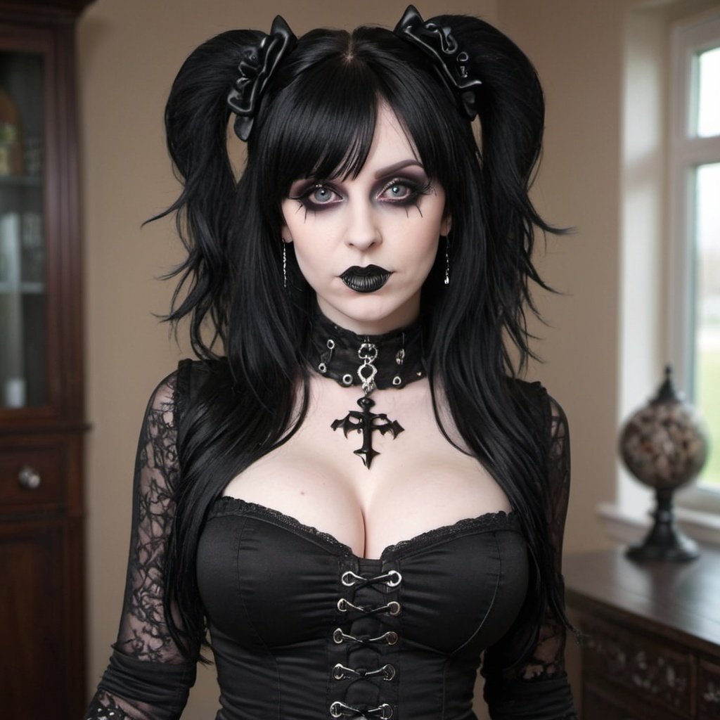 pretty goth girl mommy BIIIIIG thigs