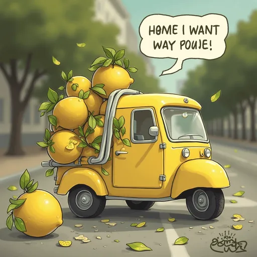 Prompt: Life Is A Lemon and I Want My Money Back