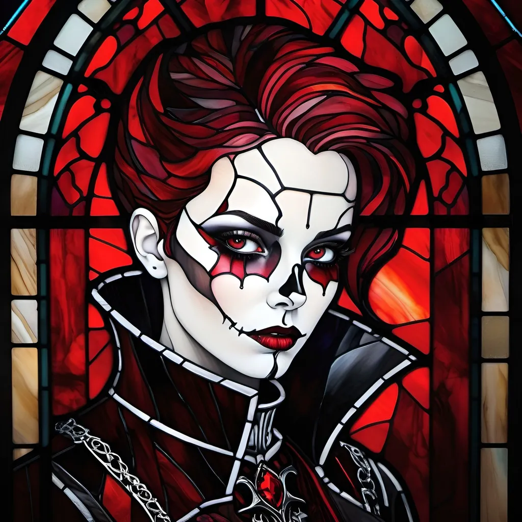 Prompt: Dark, eerie, bloodpunk, macabre, white background, detailed, horror, high contrast, blood-red accents, dark shadows, deathpunk, professional quality, detailed details, misc-macabre style, atmospheric lighting