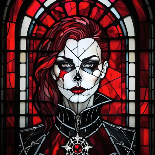 Prompt: Dark, eerie, bloodpunk, macabre, white background, detailed, horror, high contrast, blood-red accents, dark shadows, deathpunk, professional quality, detailed details, misc-macabre style, atmospheric lighting