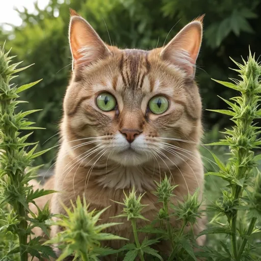 Prompt: cat weed cosmis