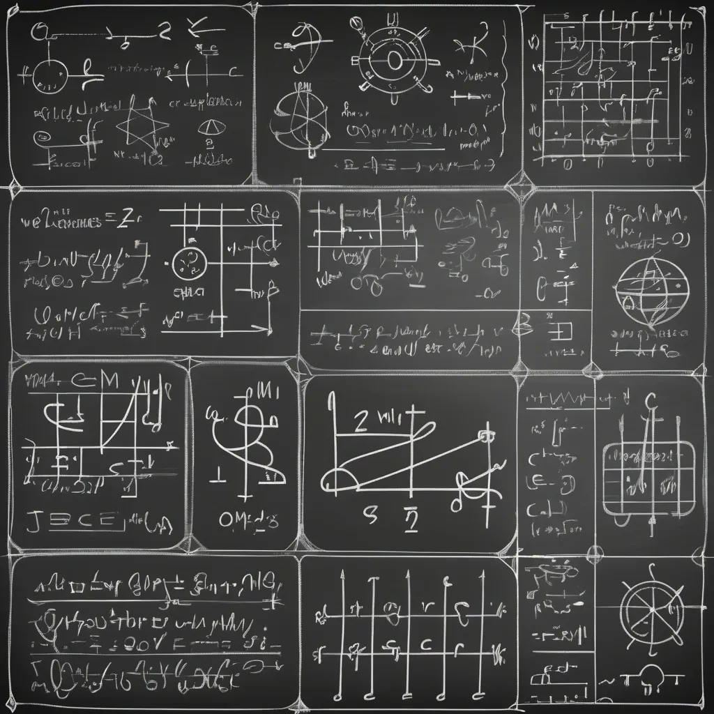 Prompt: seamless modular pattern: blackboard with thermodynamics formulas, schemes and drawings on it, hardwritten with chalk
