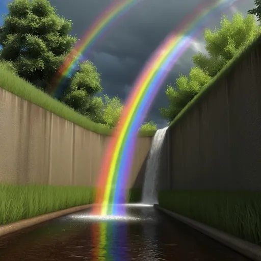 Prompt: a realistic "drainbow"