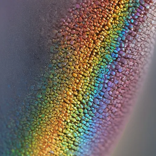 Prompt: an iridescent "grainbow"