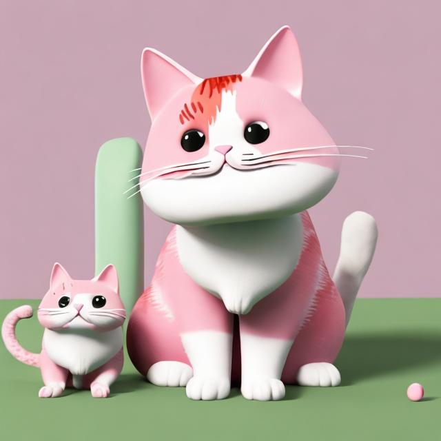 Prompt: 
stressie cat and pink dog by Lucia Steward painting around funny flowers