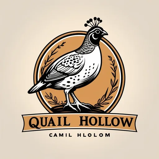 Prompt: The logo with a quail and the name Quail Hollow