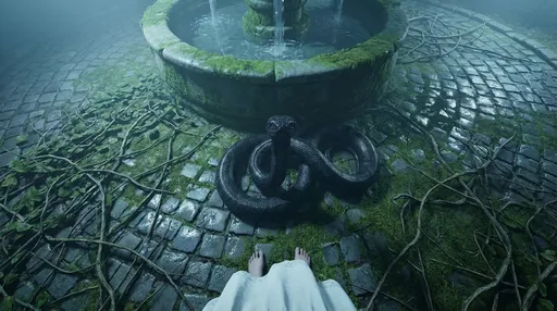 Prompt: make the snake black and super realistic, 