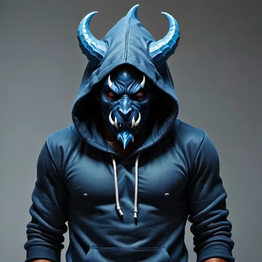 Prompt: Cold Devil in a hoody
