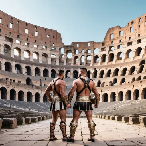 Prompt: base per locandina per match di tiktok, con tutte i loghi e a tema tiktok e un colosseo e un gladiatore 