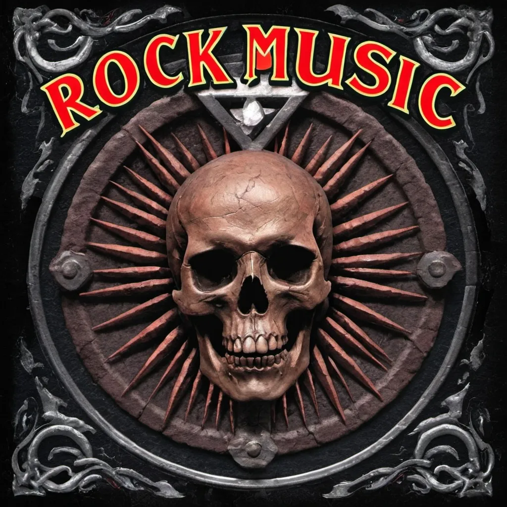 Prompt: cd album artwork called rock music