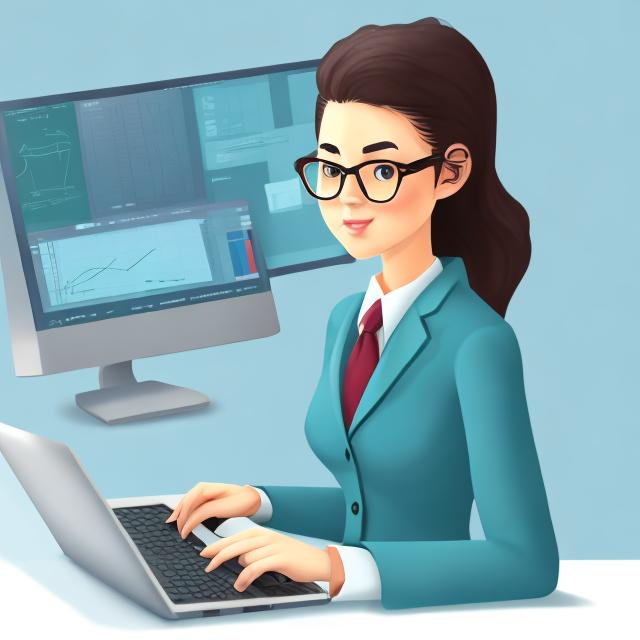 Prompt: digital drawing of a women 
 accountant
