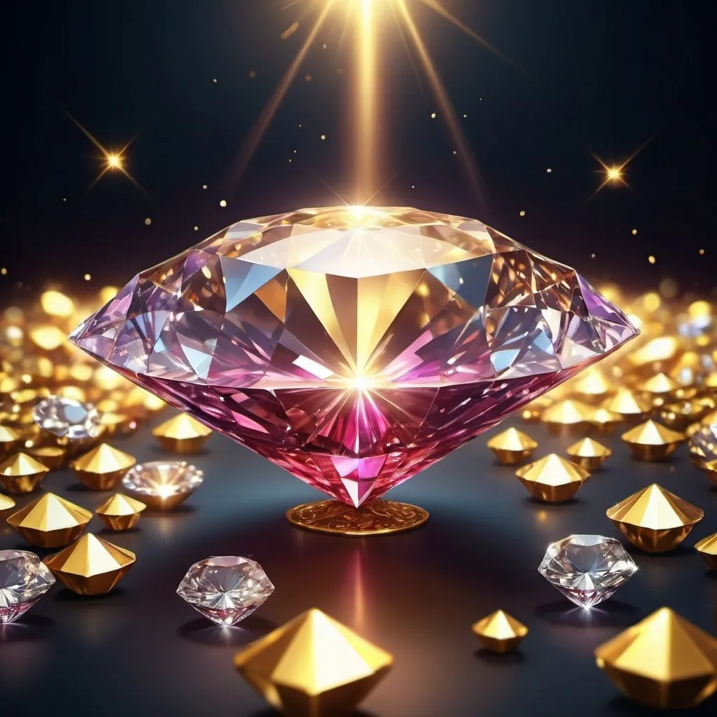 Prompt: animated wealth image with diamonds
