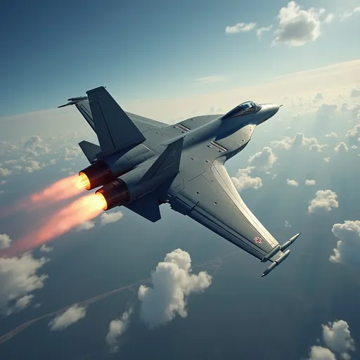 Prompt: create a B-1 lancer reaching super sonic speeds  


