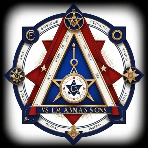 Prompt: Creating a masonic image with a specific phrase like "Supreme Emet V'Emunah National Obedience of Freemasons and Eastern Stars" involves incorporating key symbols and elements associated with Freemasonry and the Eastern Stars while reflecting the phrase’s meaning.

Here's a conceptual outline for such an image:

1. **Central Symbol**: Use the traditional Masonic Square and Compasses as the central symbol. This emblem is central to Freemasonry and can serve as the focal point of the image.

2. **Incorporate Eastern Star Symbol**: Integrate the Eastern Star symbol, which includes a five-pointed star with various colors representing different virtues, into the design. You could place it at the top or alongside the Square and Compasses to show the connection between Freemasonry and the Eastern Star.

3. **Banner with Text**: Surround the central symbols with a ribbon or banner that contains the phrase “Supreme Emet V'Emunah National Obedience of Freemasons and Eastern Stars.” You can place this text in an elegant, traditional font that complements the masonic style.

4. **Symbolic Imagery**: Add additional masonic symbols such as the All-Seeing Eye, the Pillars of Boaz and Jachin, and the Gavel. For the Eastern Star, include its associated symbols, such as a Bible, a sword, or a crown.

5. **Color Scheme**: Use a color palette that reflects both Masonic and Eastern Star traditions. Masonic blue, gold, and white could be complemented by the Eastern Star’s colors, which are usually red, white, blue, and green.

6. **Decorative Elements**: Incorporate architectural elements like columns or arches, and use geometric patterns that echo Masonic craftsmanship and design principles.

7. **Background**: Opt for a subtle, elegant background that does not overpower the symbols. A gradient or textured background in a complementary color can work well.