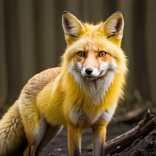 Prompt: photography of a yellow fox
