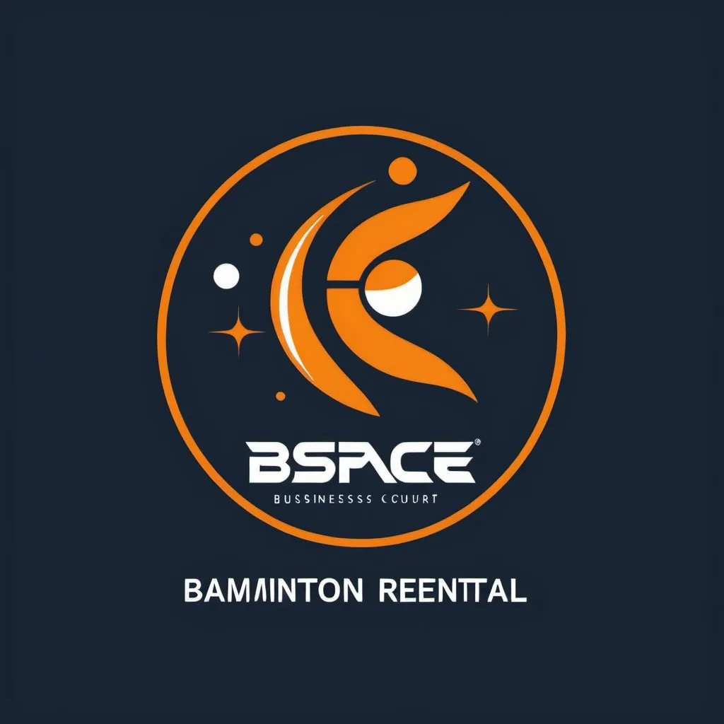 Prompt: logo of a business that focusing on badminton court rentals with business name: B-Space