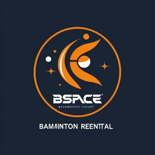 Prompt: logo of a business that focusing on badminton court rentals with business name: B-Space