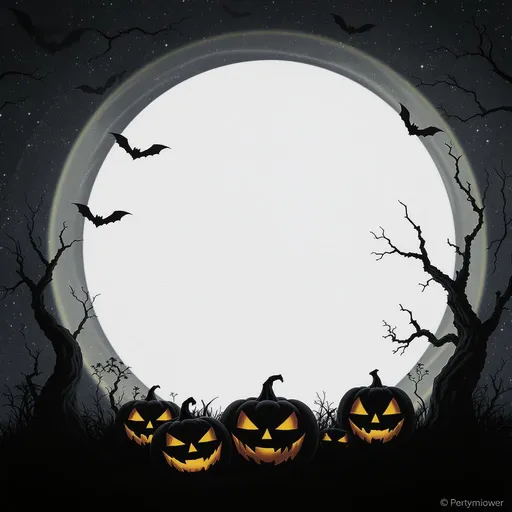 Prompt: Halloween silhouette Background/5 unique layers of halloween pattern easy to color adjustment