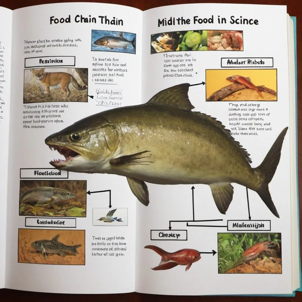 Prompt: Food chain in book of science middle school 