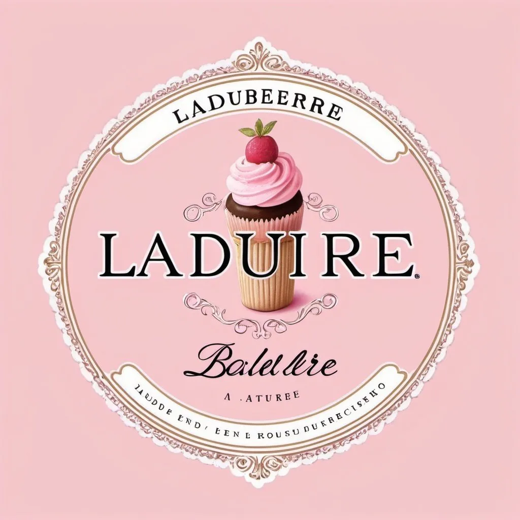 Prompt: design a logo similar to laduree logo with the following words on the logo : BELLE EN ROSE PATTISERIE