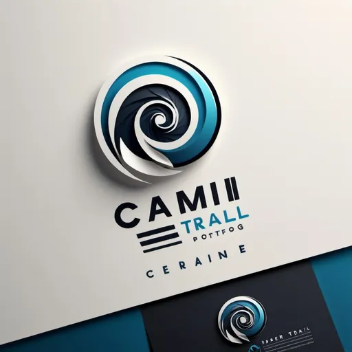 Prompt: (logo design), a creative representation of a paper trail, colors: deep blue and black, emphasizing (technology motifs), unique and eye-catching elements, sharp and clean lines, modern aesthetic, dynamic typography, digital look and feel, futuristic vibes, sleek style, high-quality, professional appearance, appealing to innovative businesses.