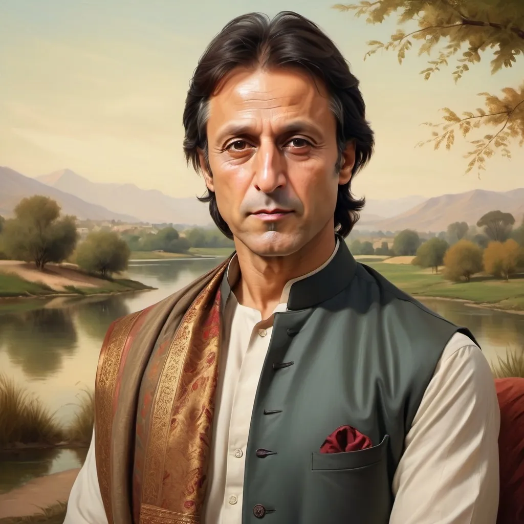 Prompt: Creat picture of Imran Khan president of Pakistan like art of Mona Lisa 