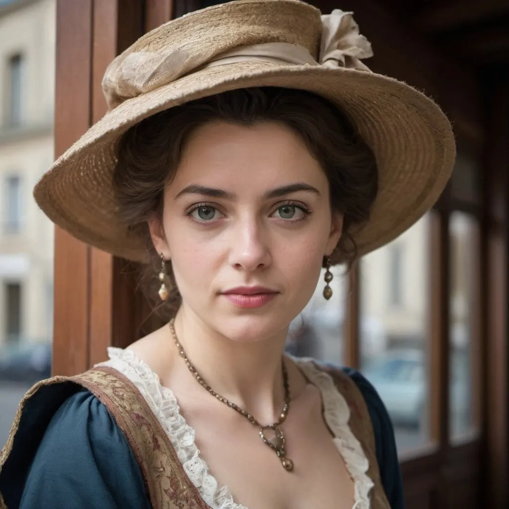 Prompt: Portrait cinématographique, haut du corps, affronter, face au public, (Réalité :1.3), une des plus belles œuvres d&#39;art au monde, une femme regarde la caméra, costumes médiévaux, (vieux vêtements endommagés et patinés :1.4), detailed beautiful affronter, tir d&#39;action, Fond de ville antique, Des photos réalistes, cg, gare artistique