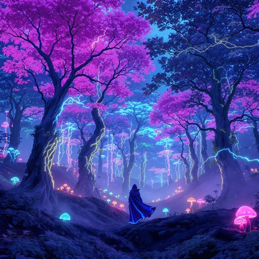 Prompt: NEON FOREST