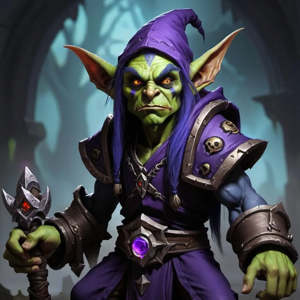 Prompt: warcraft goblin shadow priest