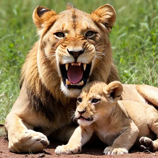 Prompt:  revenge of a mother lion love when u kill her cub