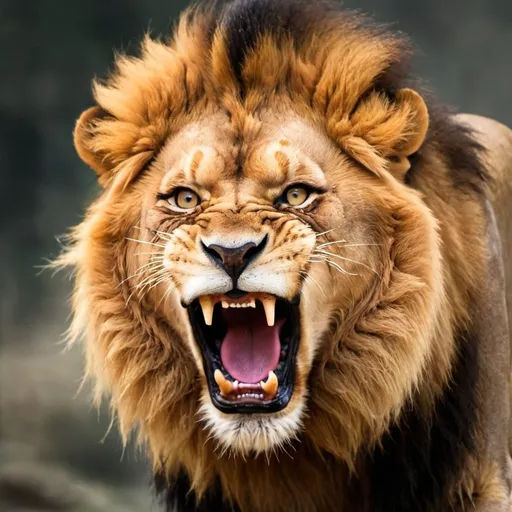 Prompt: A lions rage 