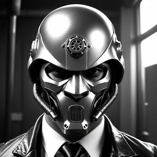 Prompt: Coloring page Gangster face helmet mask creative custom Cyber punk The perfect man 