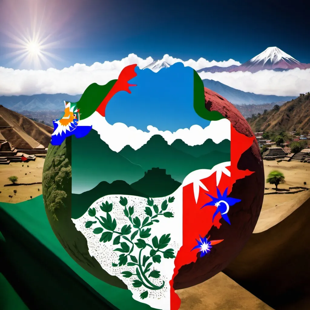 Prompt: A landscape that represents both Mexico and Nepal.