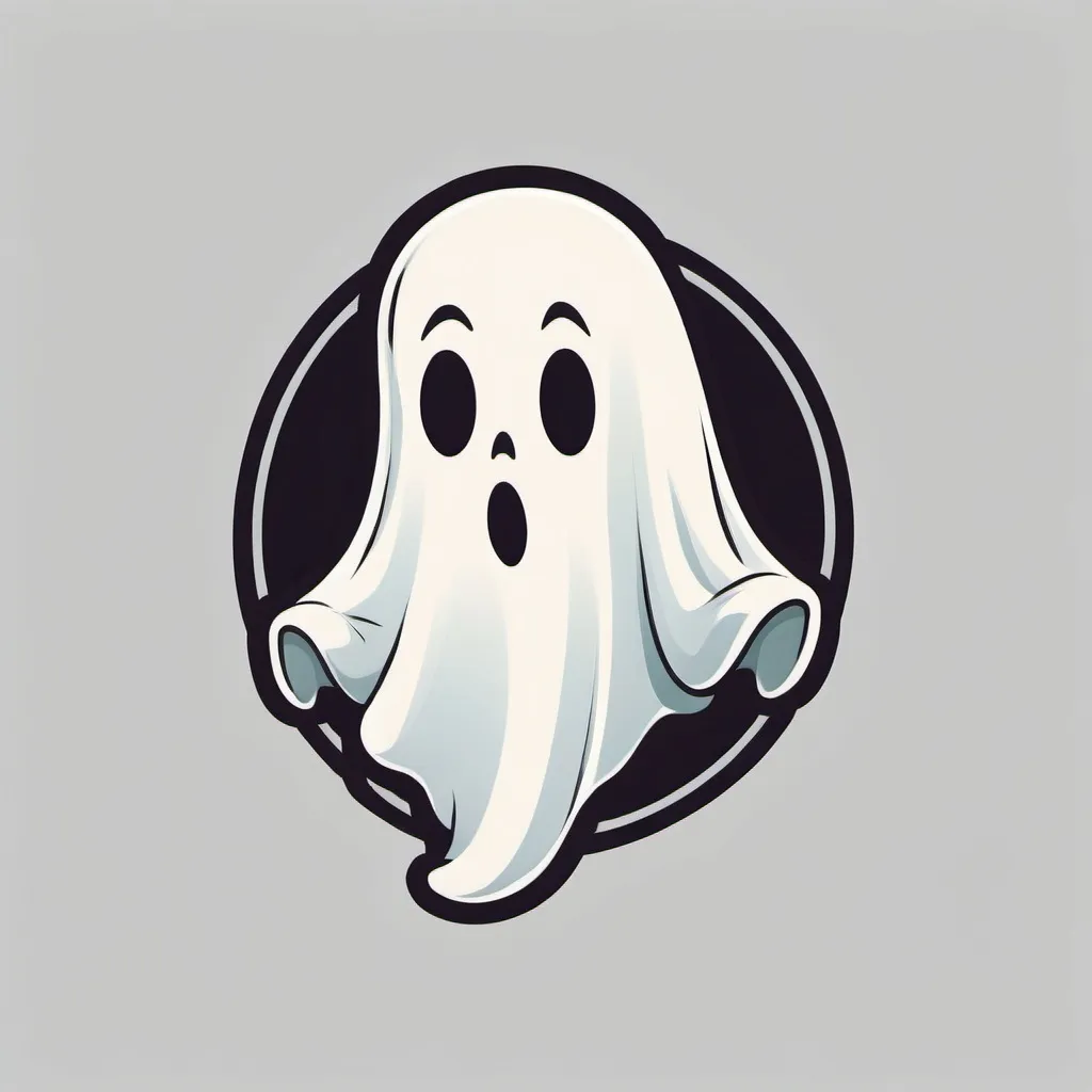 Prompt: Cartoon ghost logo