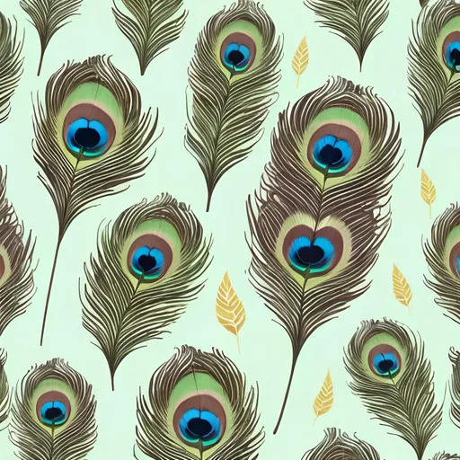 Prompt: Wrapping paper pattern of sloths in front of a peacock feather pattern, colorful and vibrant, high quality, detailed illustration, cute and whimsical style, pastel tones, soft lighting, sloths, peacock feathers, vibrant colors, detailed illustration, whimsical style, cute animals, colorful design, seamless pattern, best quality, highres, pastel tones, soft lighting. the entire background should be peacock feathers with no white sapce.
