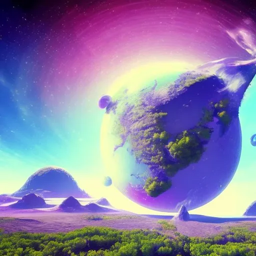 Prompt: Dream AI world planet