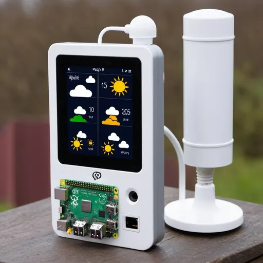 Prompt: weather station built in Raspberry Pi4 model B